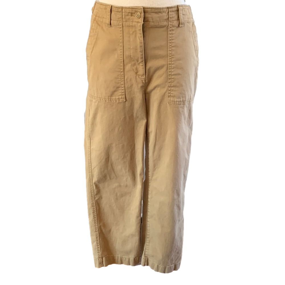 Talbots high waist patch pocket crop khakis sz 6